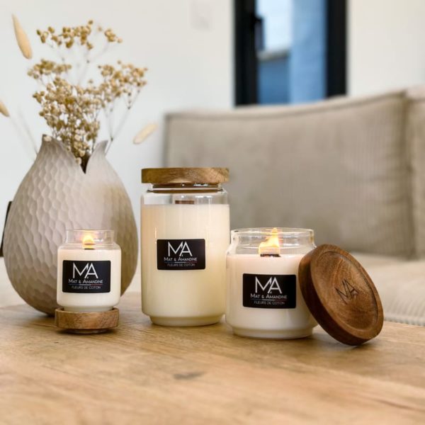 FLEURS DE COTON - Bougie parfumée - Mat & Amandine – Image 5