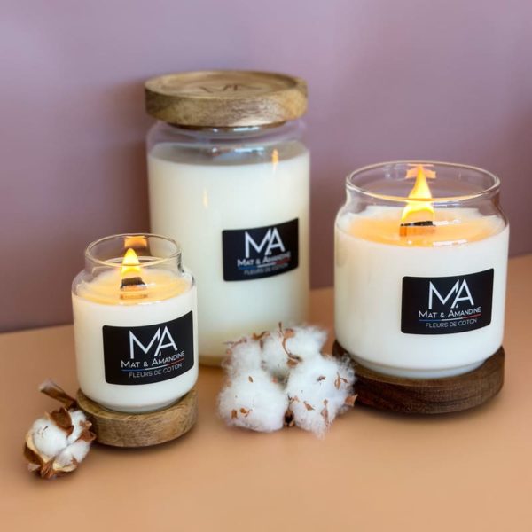 FLEURS DE COTON - Bougie parfumée - Mat & Amandine – Image 6