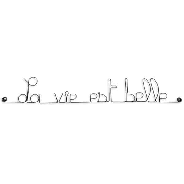 Décoration murale en fil de fer "La vie est belle" - Bijoux de mur – Image 2