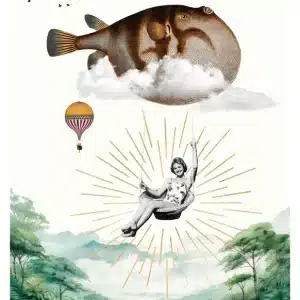 affiche poisson montgolfière